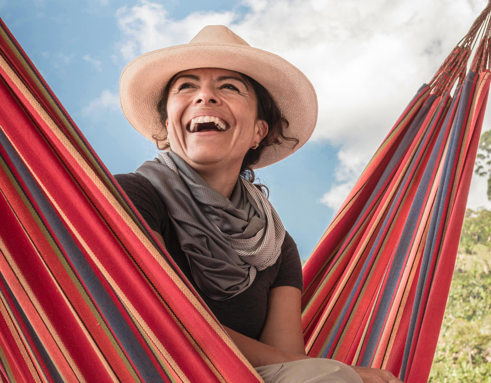 The hammock at Finca Mariposa Colombian Coffee farm